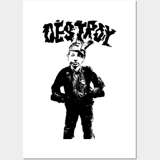 Destroy t shirt punk hardcore Posters and Art